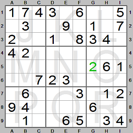 Sudoku with placed single candidate digit