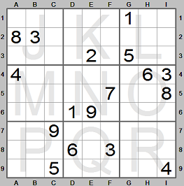 Extremely difficult sudoku puzzle