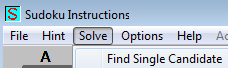 Find single candidate in Sudoku Program