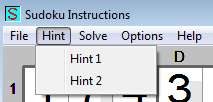 Sudoku Hints in Sudoku Program